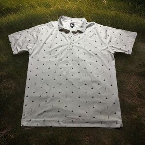 FJ FootJoy Golf Athletic Fit Performance Mens Polo Shirt Sz 2XL